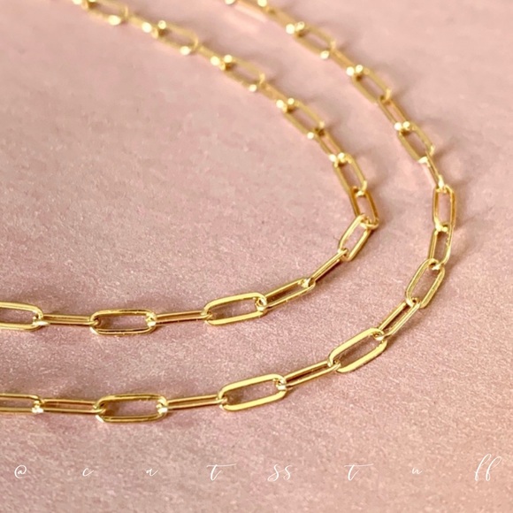 Gold Filled Double Layer Link Necklace - Picture 2 of 7